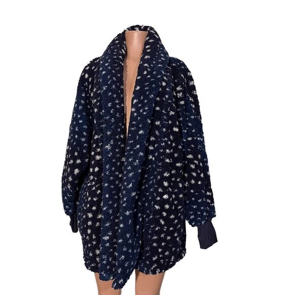 BumbleBella by Jill Martin Sherpa Shawl Collar Button Lounger - Picture 3 of 5